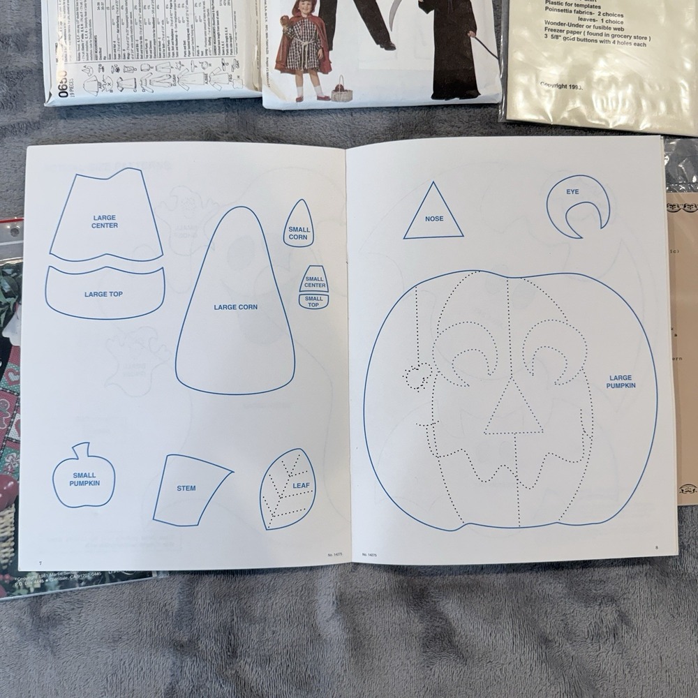 Lot 6 Vintage Halloween Christmas Sewing Patterns McCall Simplicity Costumes - Picture 3 of 8